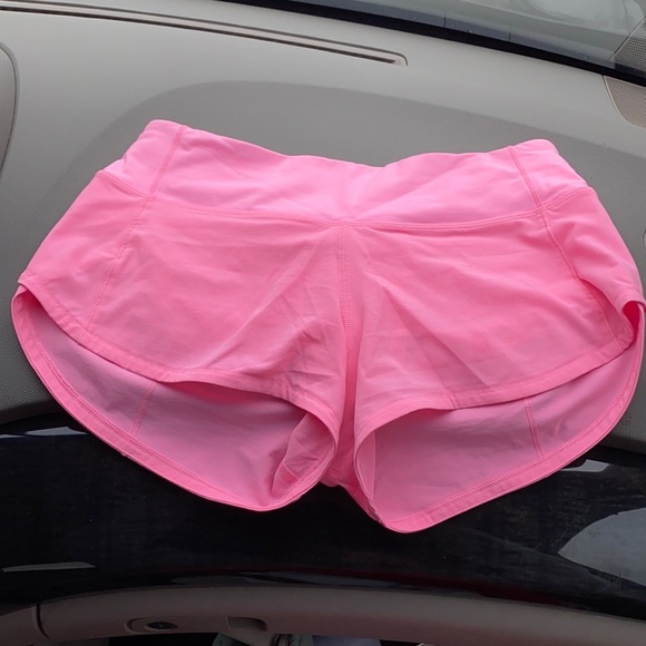 Pants - SOLD bright pink lulu speed up shorts